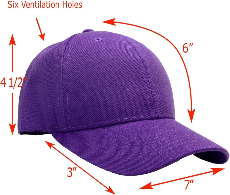 Falari Wholesale Bulk Lot 12-Pack Baseball Cap Adjustable Size Plain Blank Solid Color - Image 2